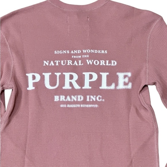 NWT PURPLE BRAND P202 Graphic Long Sleeve in Clay - Picture 4 of 5
